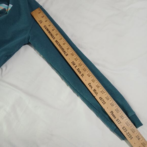 PATAGONIA Women's Medium Aqua Tunic Hoodie Sweatshirt RECYCLED cotton/poly - Picture 9 of 11